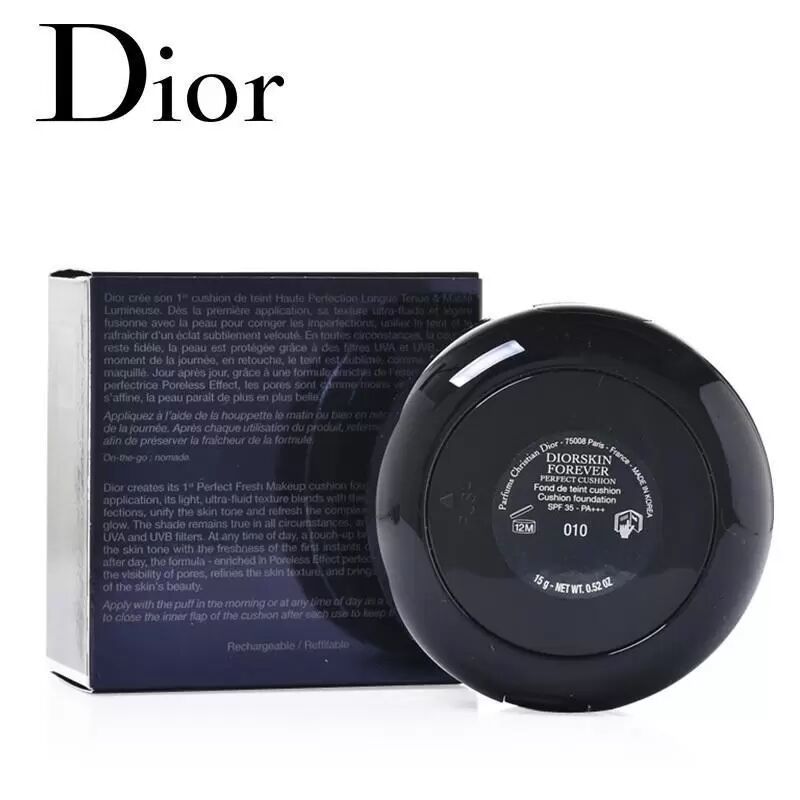 迪奥(Dior) 凝脂恒久气垫粉底15g 012