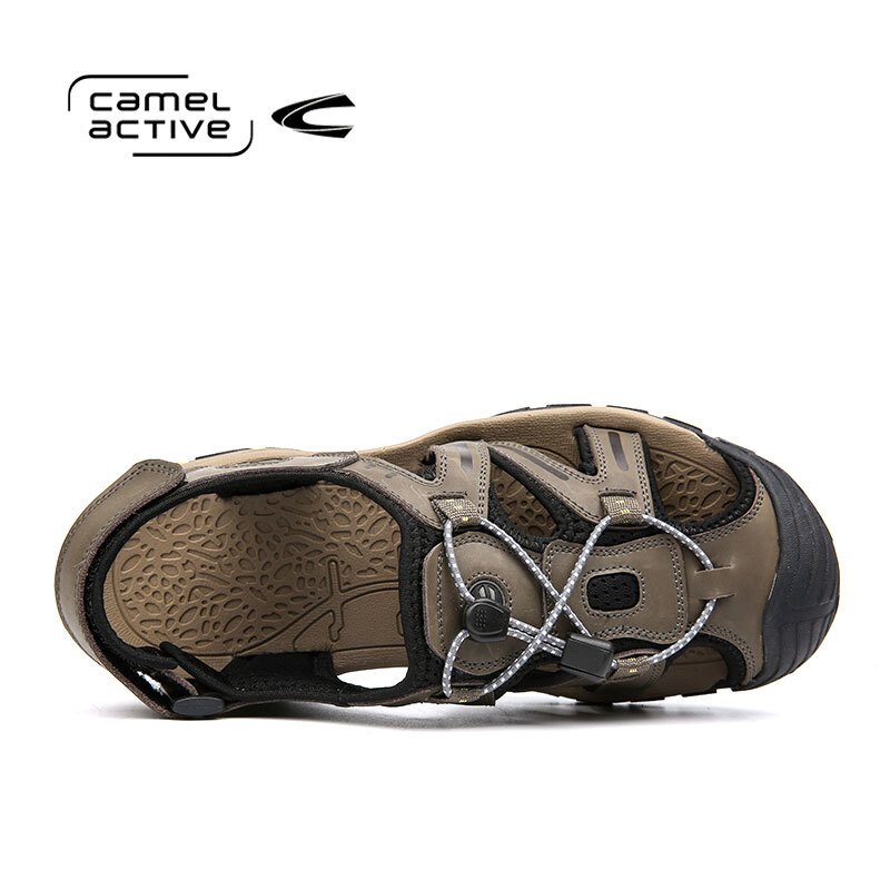 骆驼动感（camel active）沙滩鞋户外包头牛皮休闲凉鞋透气旅游徒步凉鞋