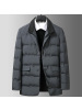 羽绒西装男秋冬季新款假两件西服式羽绒服男商务保暖外套