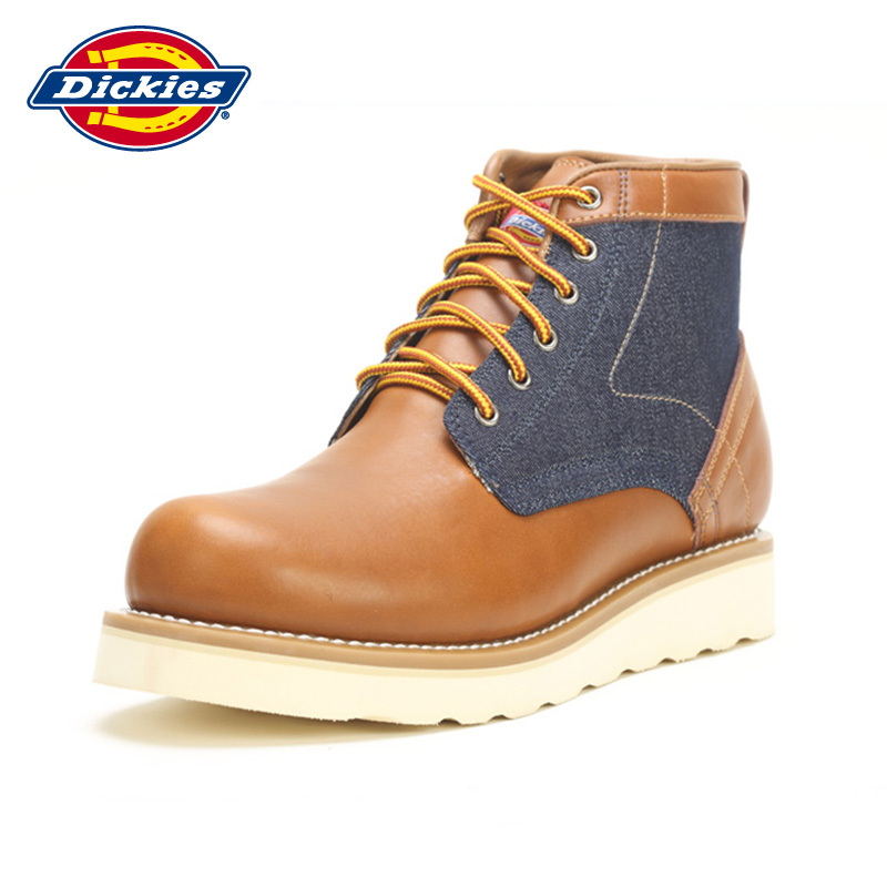Dickies男鞋2018秋冬高帮工装靴男真皮休闲马丁潮鞋男153XG07AP10