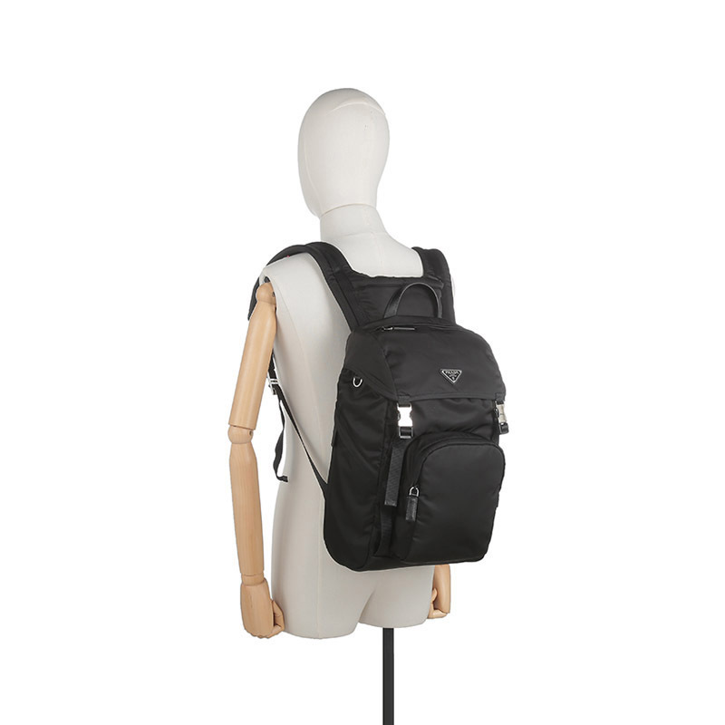 普拉达prada男士renylon再生尼龙手提双肩包背包2vz1352dmg