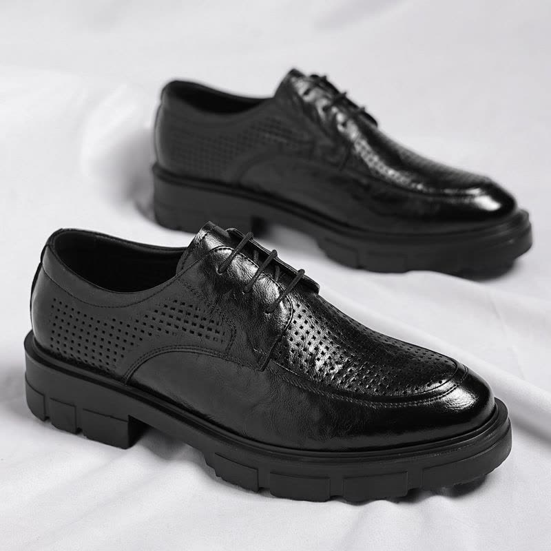 内增高皮鞋男增高男鞋高级感商务正装男士结婚新郎鞋SJZ81-1图片