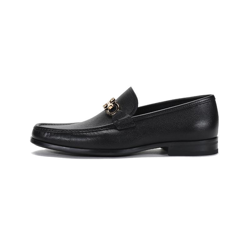 Salvatore Ferragamo 菲拉格慕 男士CHRIS系列牛皮GANCINI双面扣饰莫卡辛鞋皮鞋0740679