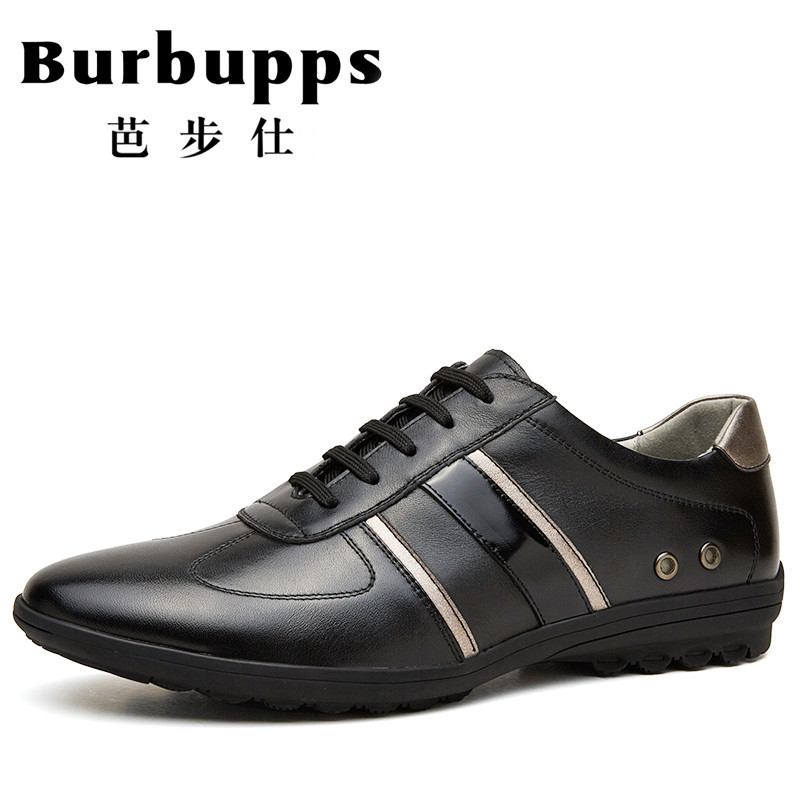 法国Burbupps芭步仕 2019春季尚新潮鞋男鞋英伦真皮运动鞋休闲皮鞋舒适鞋子男