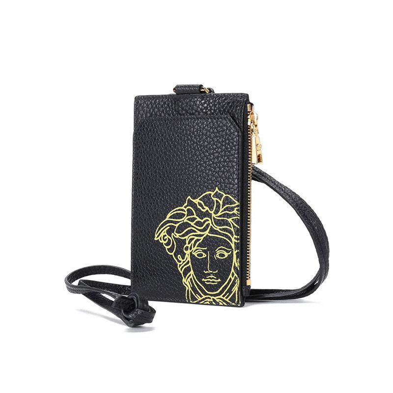 VERSACE 范思哲 男士 皮革颈部挂包零钱包卡包 DPN8112 DVTG4M
