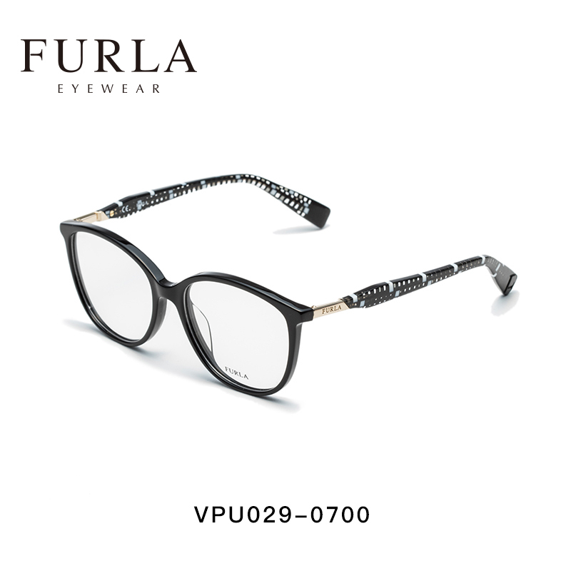 FURLA芙拉红色黑镜框女个性潮时尚显瘦可配近视镜光学架_1