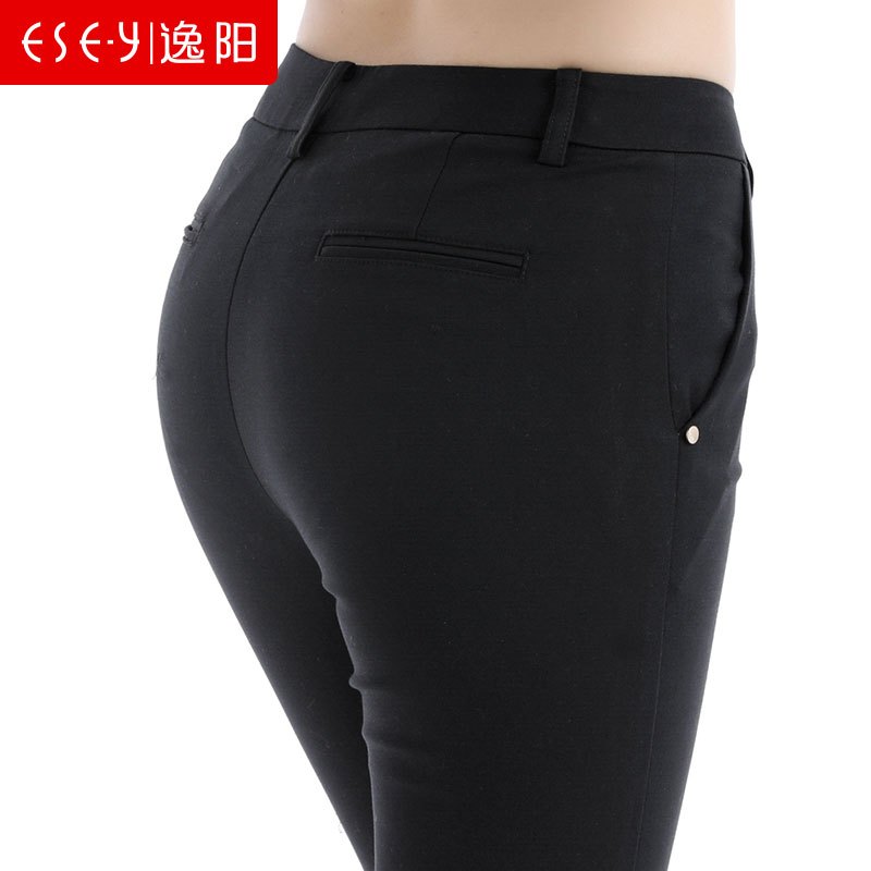 逸阳女裤逸阳春季修身显瘦九分裤紧身显瘦铅笔牛仔裤子女裤0371ME_2