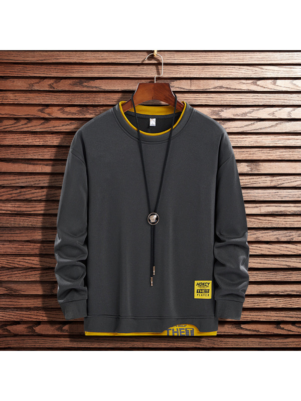 卫衣男春秋新款ins潮牌宽松圆领套头学生休闲百搭长袖上衣打底衫