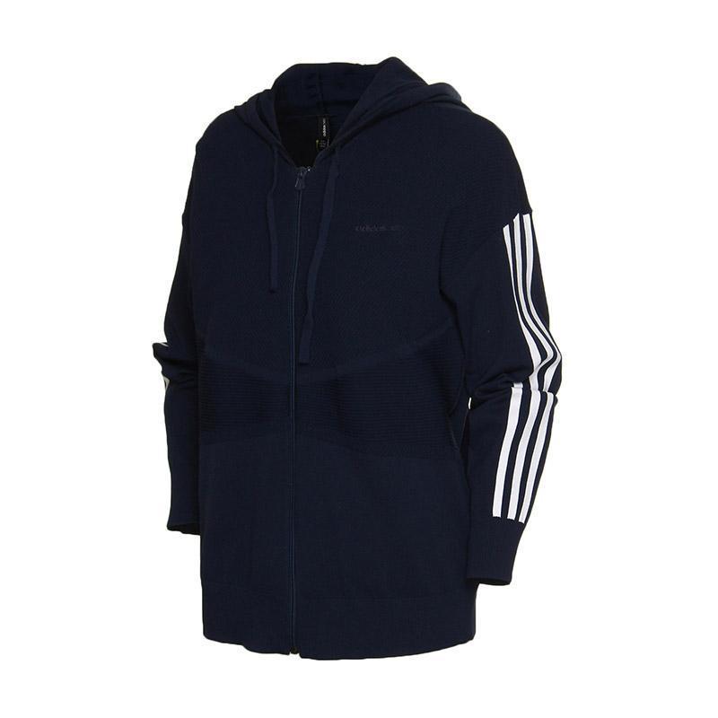 adidas阿迪达斯NEO女子夹克外套18开衫卫衣休闲运动服CV9061. L CV9061蓝色