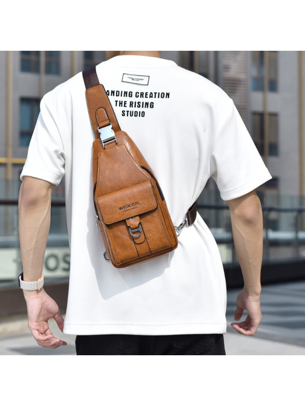 男士胸包高级感斜挎包男士防泼水背包斜挎胸包斜肩包挎包男款