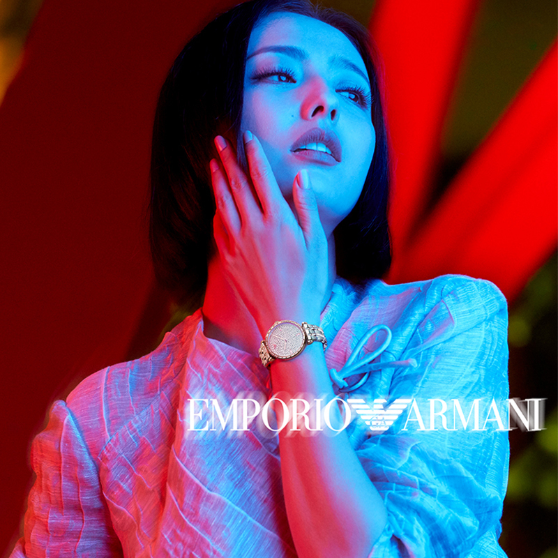 阿玛尼 （Emporio Armani ）满天星手表 满钻钢带时尚休闲百搭女士腕表佟丽娅同款 AR11293