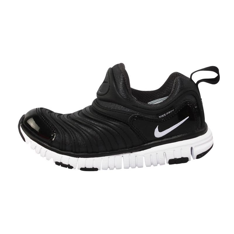 Nike耐克中童毛毛虫男女学生黑色防滑运动鞋343738-013图片