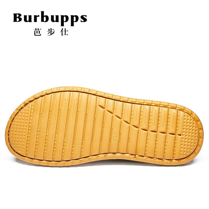 Burbupps法国芭步仕2019春夏新款牛皮凉鞋男士沙滩鞋男式凉拖男鞋透气休闲鞋男潮