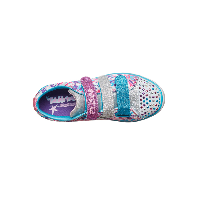 Skechers斯凯奇女童鞋夏季新款潮流印花运动休闲鞋10839L-WMLT