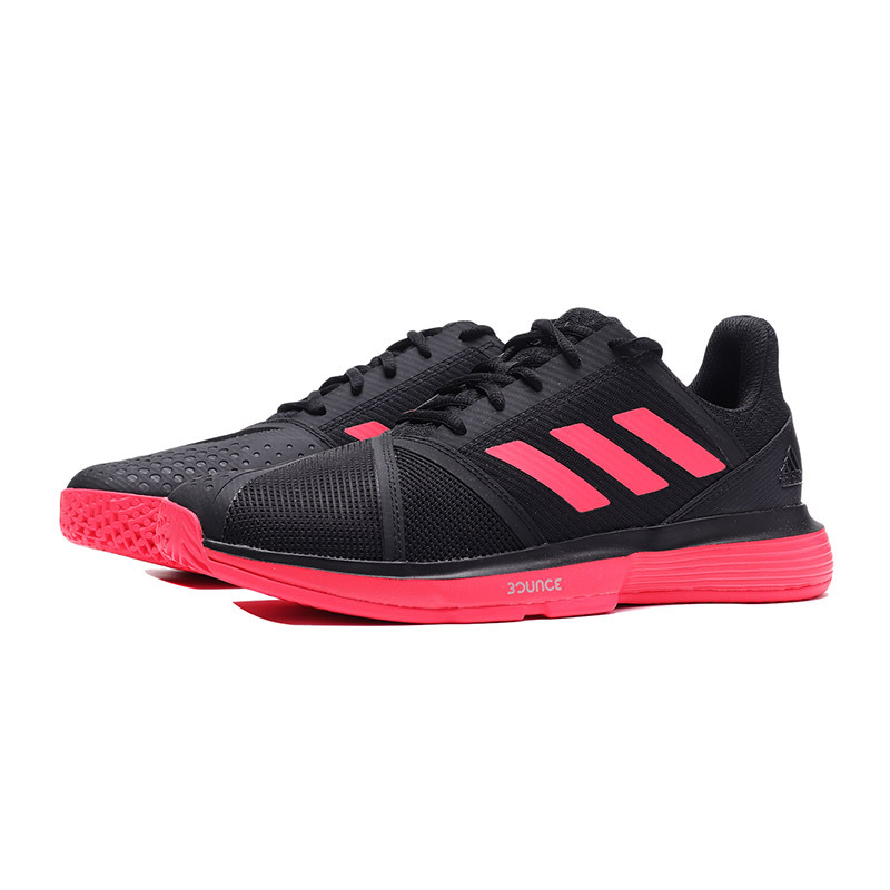 adidas男鞋网球鞋网球训练比赛实战运动鞋CG6328 CG6328黑色+红色