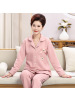 妈妈睡衣女秋冬季中老年空气棉加厚大码薄款夹棉可外穿女夹层套装