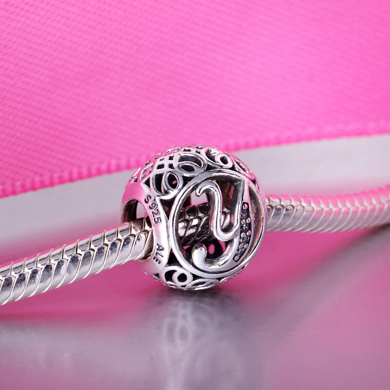 PANDORA潘多拉 复古字母Y 925银串饰-791869CZ