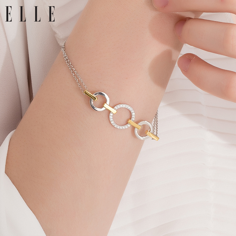 ELLE925银手链女 玛丽皇冠系列克洛伊简约时尚个性 欧美风格 手链 银 女士 礼物送女友