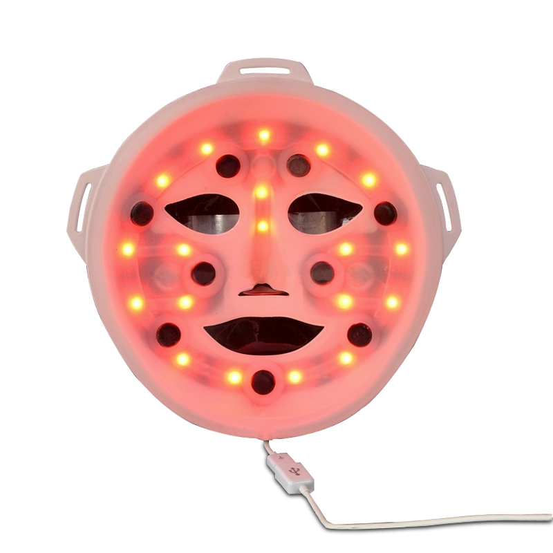 舒宁LED面膜美容仪家用电子彩光嫩肤祛斑祛痘面罩光疗仪器（粉色）