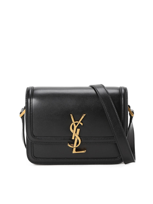 预售 圣罗兰YSL SOLFERINO 口盖包小号 字母LOGO光面皮 女士单肩包634306金扣