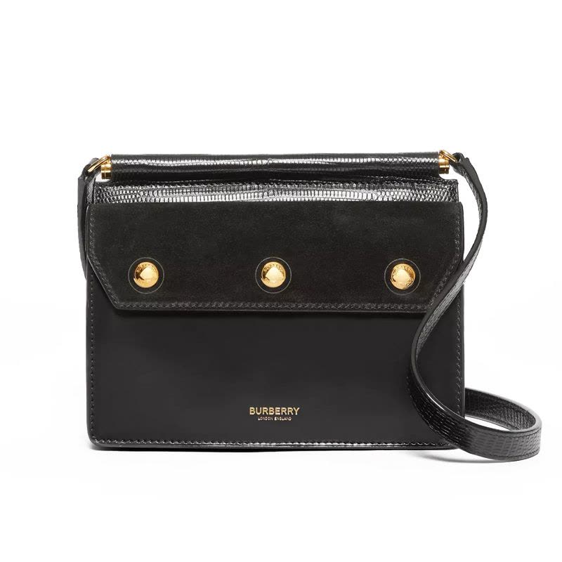 【预定】BURBERRY/博柏利 Title - 迷你口袋细节麂皮拼皮革泰尔特手袋 19*5*15CM图片