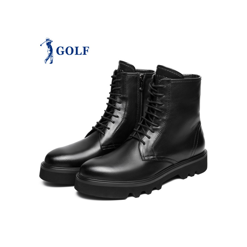 GOLF/高尔夫新品时尚英伦户外短筒马丁靴男黑色