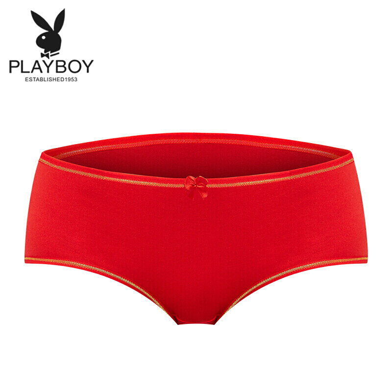 [苏宁自营]花花公子PLAYBOY女士本命年红内裤3条装5608-3