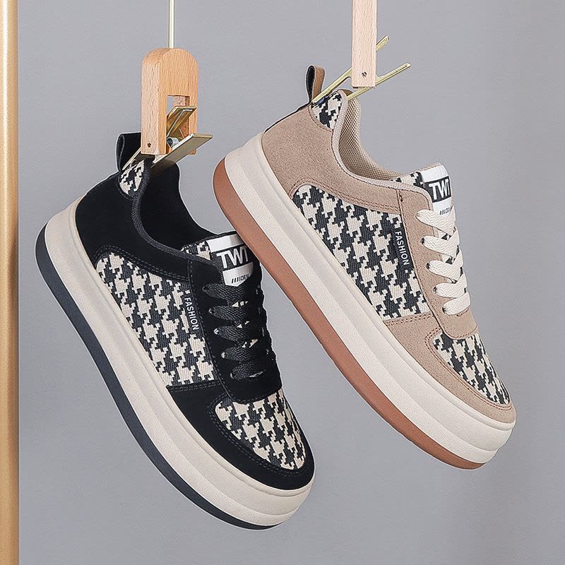 Ceen Bulled2022春季新款馒头鞋小白鞋女圆头厚底增高网格休闲板鞋女图片