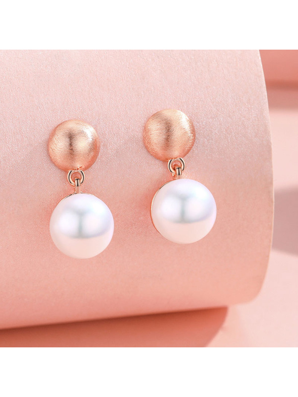 佰色传情纯银高级感耳环女气质网红淡水珍珠耳坠新款潮耳钉