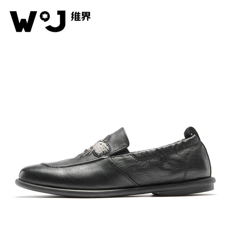 维界新品一脚蹬舒适乐福鞋男图片