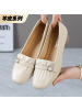 25新款春秋小单鞋真皮浅口工装四季单鞋软底防滑中跟简约百搭女鞋