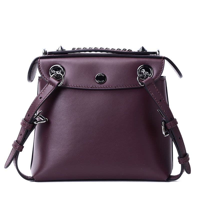 FENDI/芬迪 女包BACK TO SCHOOL迷你圆环磁扣拎斜挎双肩背包 8BZ041 19x17x9CM图片