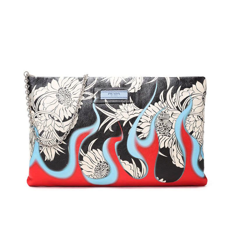 PRADA 印花款手拿单肩包 1BF060 OOO图片