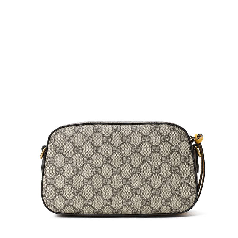 预订 GUCCI 古驰 老花 单肩包 斜挎包 相机包 虎头标识老花款476466金扣
