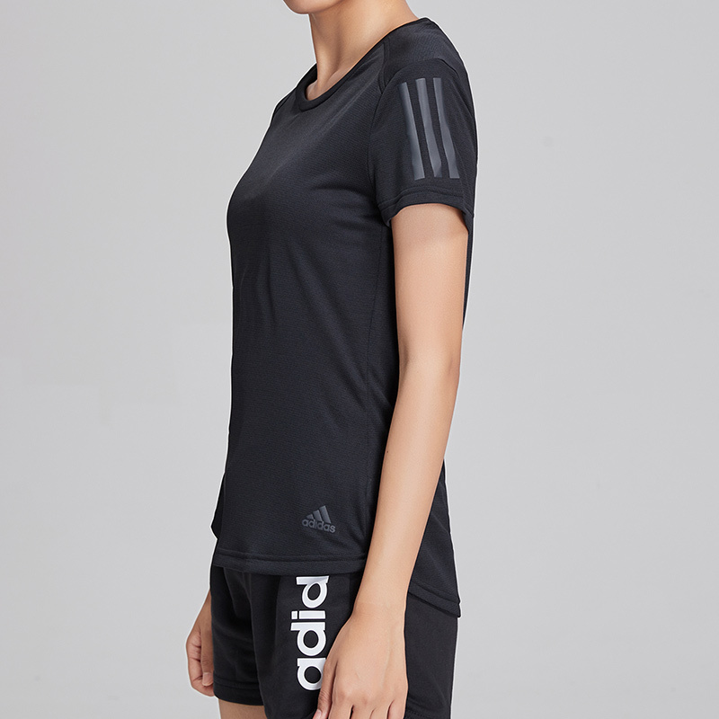 adidas女服短袖T恤圆领修身跑步运动服DQ2618
