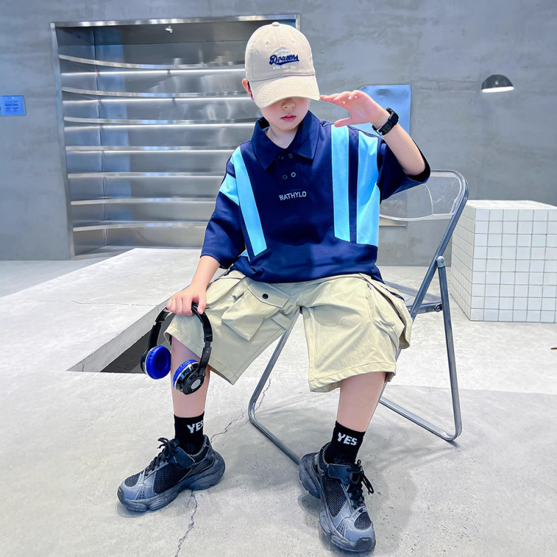 儿童装男童夏装Polo衫短袖2025新款夏季中大童纯棉T恤夏季男孩潮t