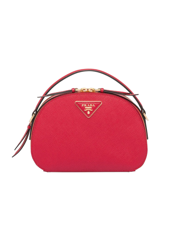 【预定】PRADA/普拉达 Odette Saffiano 皮革手袋 1BH123 OOG 21*6*14CM