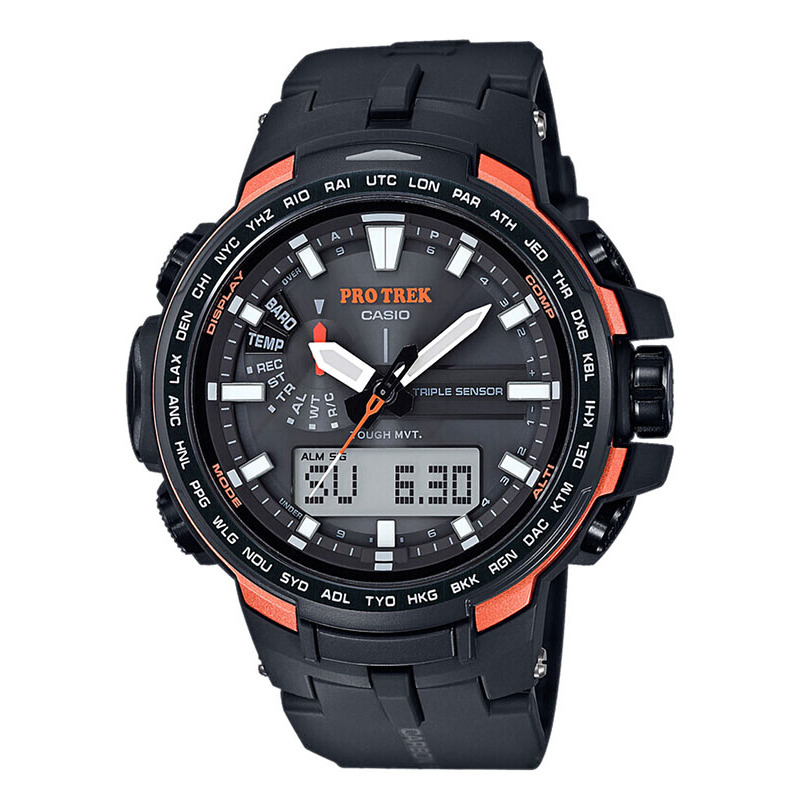 casio卡西欧石英表男protrek系列日韩品牌运动休闲男士表prw6100y1pr