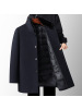 男式羊毛大衣秋冬新款中长加厚脱卸羽绒内胆羊毛风衣中老年呢大衣