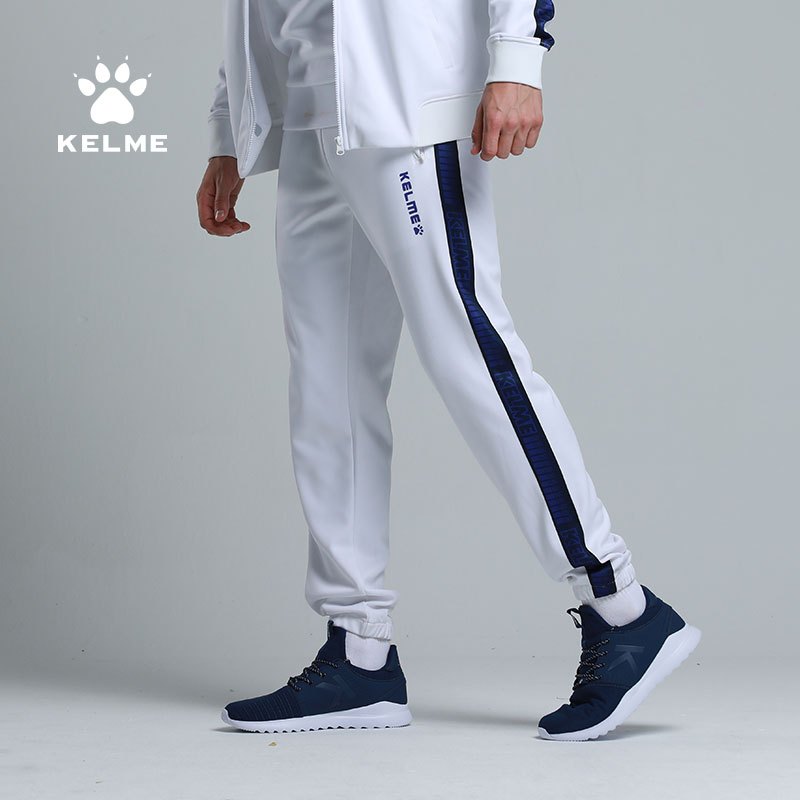 KELME/卡尔美男士运动长裤复古串标时尚休闲百搭卫裤新款针织裤