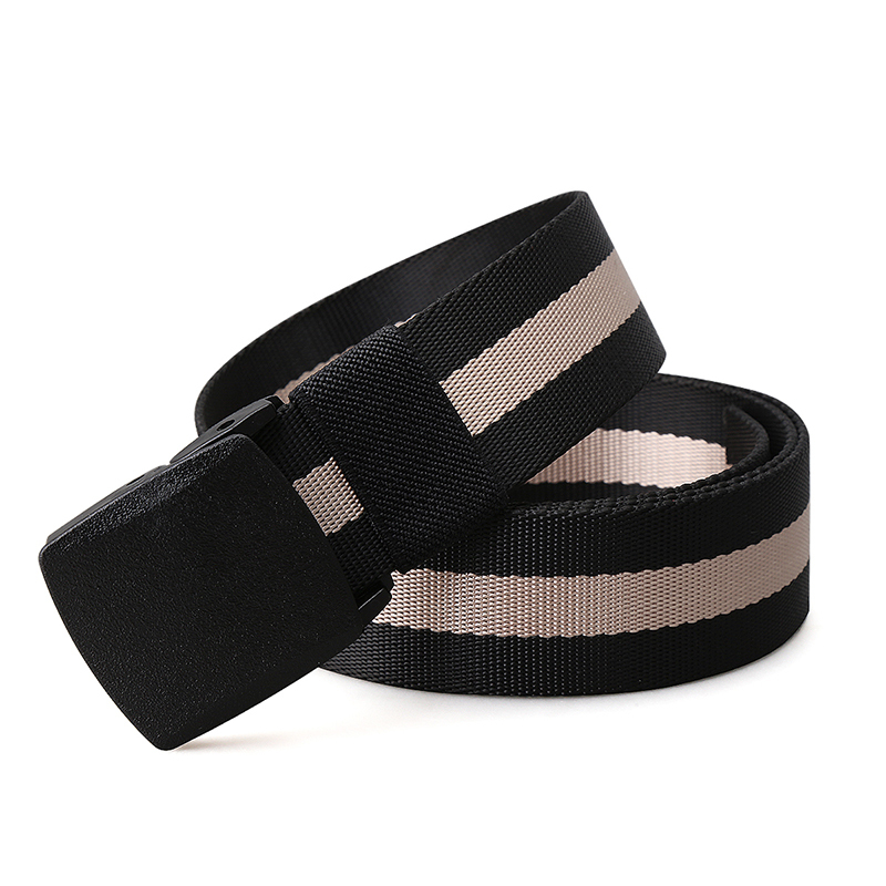 男士帆布腰带平滑扣自动扣皮带简约个性韩版潮人青年学生加长裤带