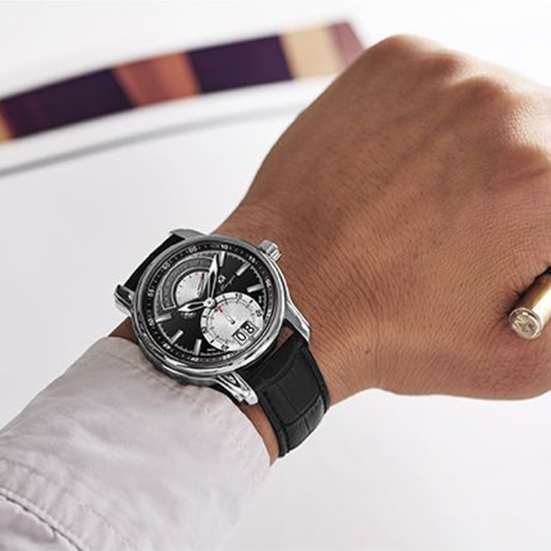 名爵manjaz手表星耀系列时尚休闲商务皮带石英男士手表9063m x0-ww-b1