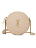 YSL 圣罗兰 VINYLE 圆饼 字母LOGO 绗缝皮 610436