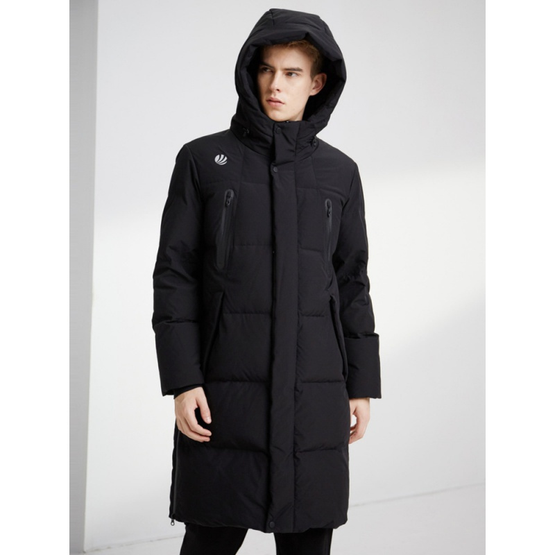 波司登outleis奥莱新款男连帽长款时尚保暖防寒羽绒服潮