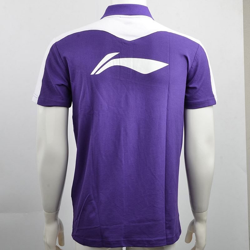 李宁lining短袖半袖t恤男polo衫透气夏季翻领针织运动服羽毛球服aplj