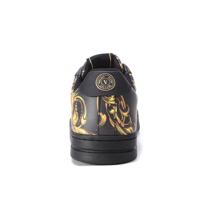范思哲 VERSACE JEANS COUTURE 男士皮革等材质系带休闲运动鞋板鞋72YA3SK6 ZP100图片