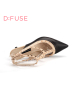 D：Fuse/迪芙斯春羊皮铆钉T型带欧美女鞋DF61113020