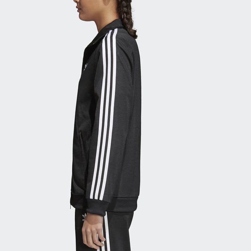 Adidas阿迪达斯女装上衣春三叶草运动休闲立领夹克外套CE2424图片