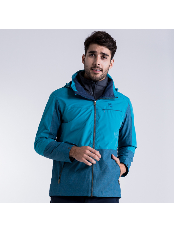 圣弗莱户外男式三合一冲锋衣冬季新款防风保暖透气休闲外套登山服