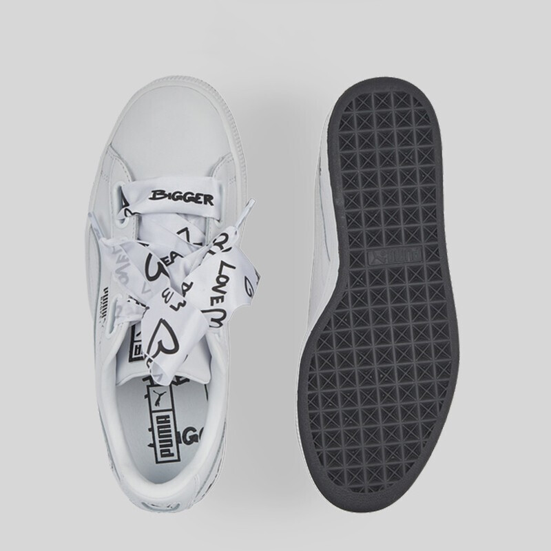 彪马puma女鞋basketheart联名低帮蝴蝶结小白鞋运动休闲板鞋370185